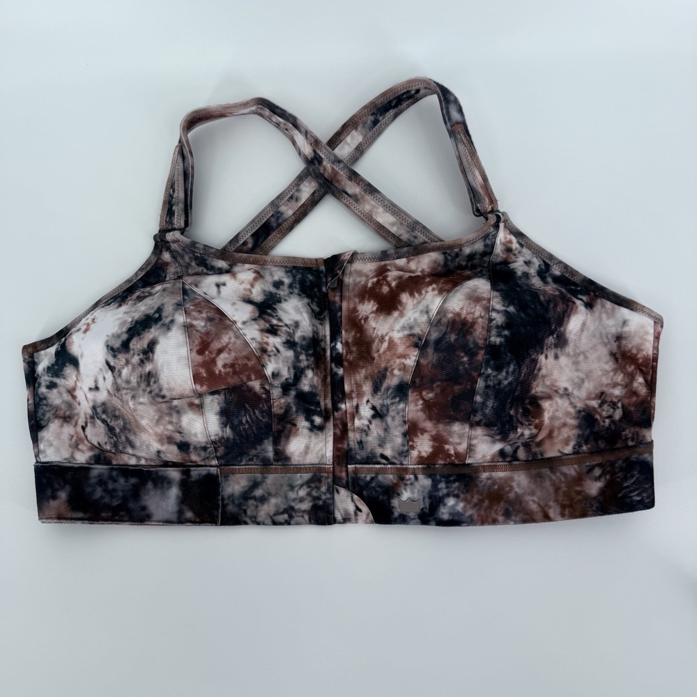 SHEFIT Ultimate Sports Bra 5 Luxe High Impact Zip Adjustable Support Tie-Dye